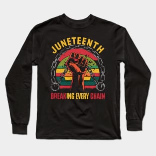 Juneteenth African American Freedom Black History Design Long Sleeve T-Shirt